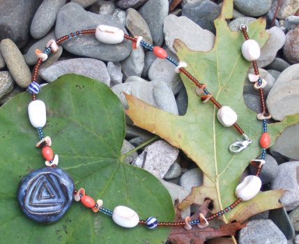 Coral and Shell Beads - beaded jewelry by Debra A. Griffin