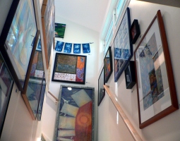 the stairway to my open studio