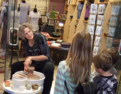 debra griffin pottery at uni_T in the Natick Collection, a mall in Massachusetts